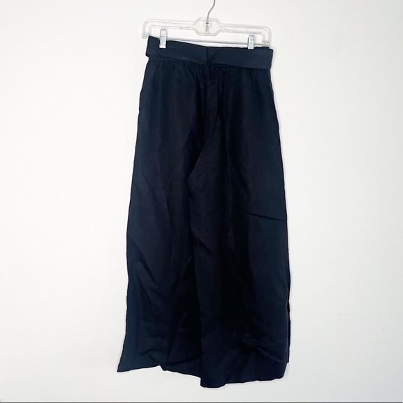 Linen Black Wide Leg Pants - Picture 10 of 14
